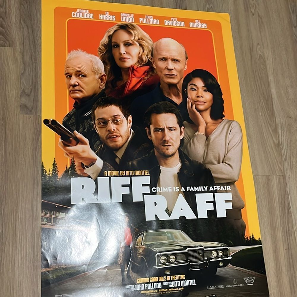 Riff Raff Comedy Theatre Movie poster Pete Davidson Ed Harris Gabrielle union
